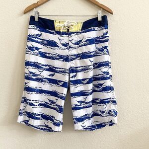 Sperry Mens Board Shorts size 32 Blue Swim‎ Board Shorts Blue Tropical